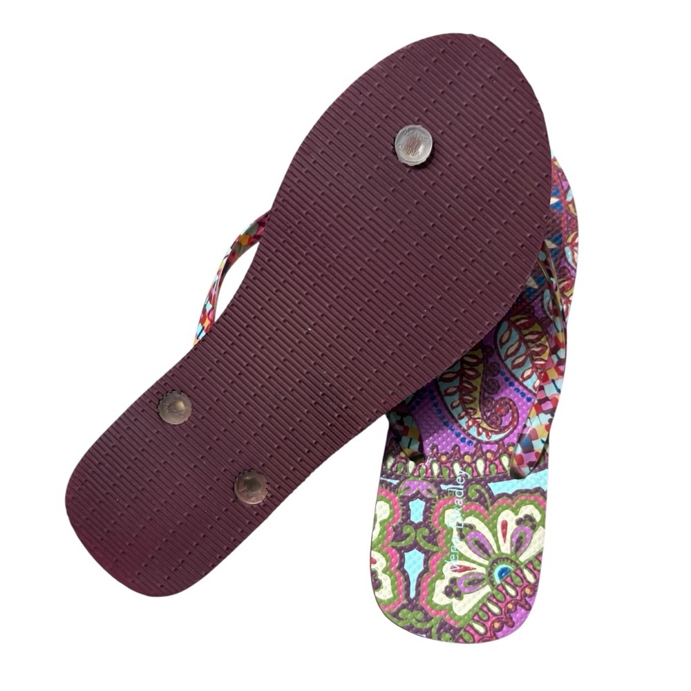VERA BRADLEY Colorful Flip Flops Size 9/10 -- GORGEOUS POP OF COLOR!!! - Picture 9 of 9